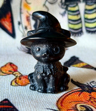 Load image into Gallery viewer, Obsidian Witch Cat Familiar Kitty
