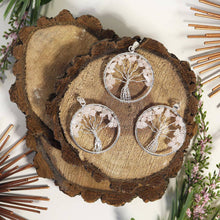 Load image into Gallery viewer, Crystal Chip Tree of Life Pendant Necklace
