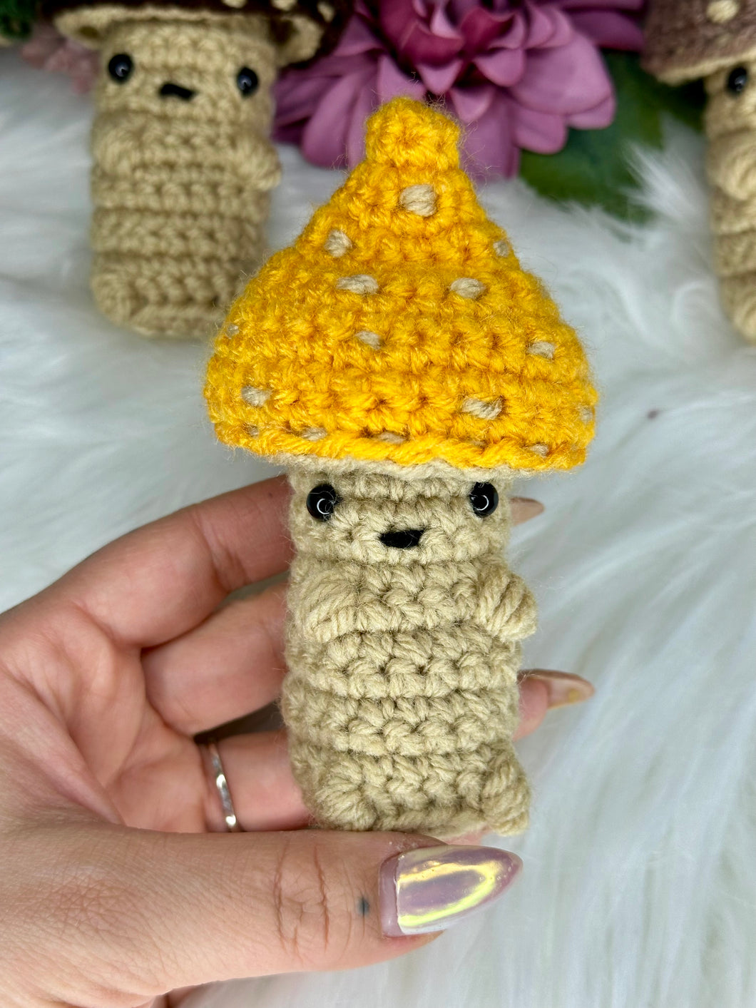 Crocheted Pop-Up Mushroom Baby