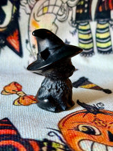 Load image into Gallery viewer, Obsidian Witch Cat Familiar Kitty
