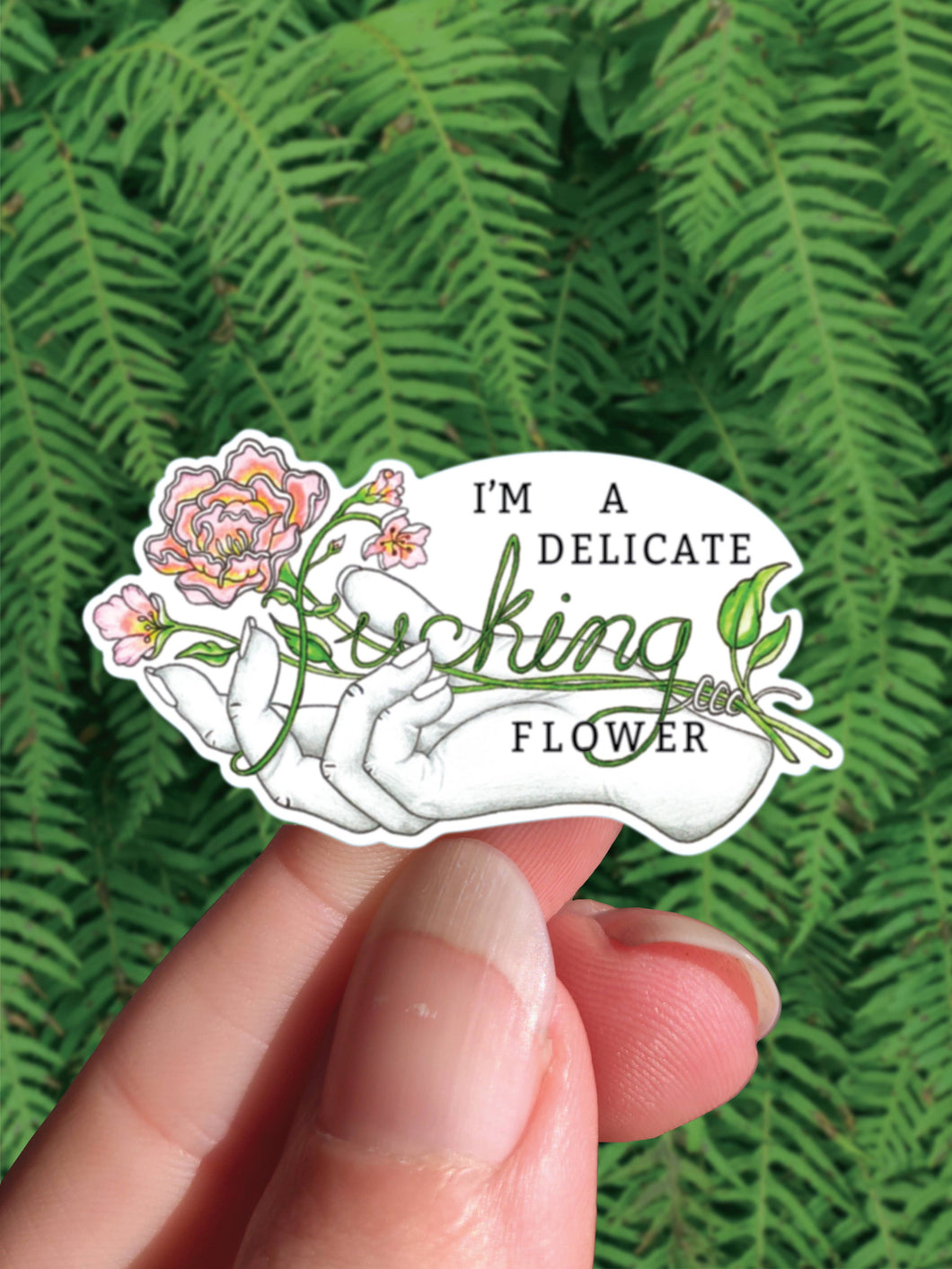 Delicate flower sticker