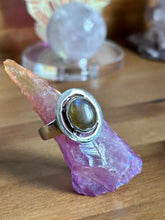 Load image into Gallery viewer, Labradorite Large Ring - Sterling Silver
