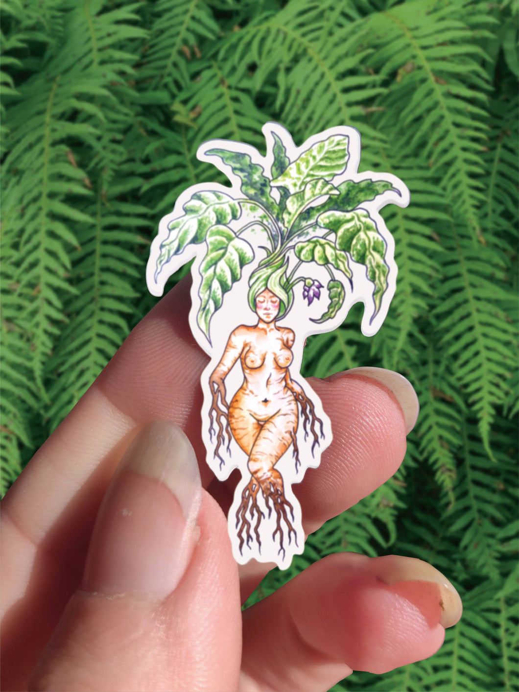 Witches Mini Sticker - Mandragora Goddess