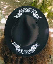 Load image into Gallery viewer, Vegan Felt Hat - As Above, So Below
