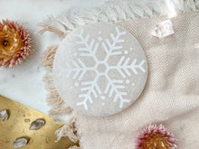Load image into Gallery viewer, &quot;Snowflake&quot; Winter / Christmas Selenite Crystal Charging Plate

