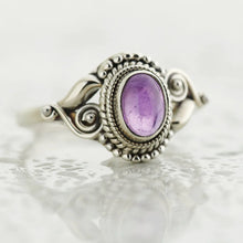 Load image into Gallery viewer, “Dahlia” Natural Stone Sterling Silver Rings
