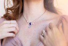 Load image into Gallery viewer, Lapis Lazuli I Love You To The Moon &amp; Back Necklace
