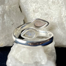 Load image into Gallery viewer, Moonstone with Labradorite Sterling Silver Ring ￼
