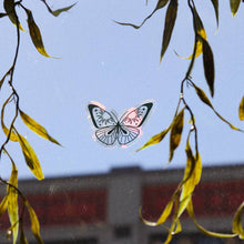 Load image into Gallery viewer, Black Moth Butterfly Mini Suncatcher Sticker
