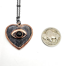 Load image into Gallery viewer, Love Looks Back Onyx Heart Necklace
