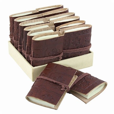 EMBOSSED LEATHER MINI JOURNAL ASST