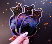 Load image into Gallery viewer, Twilight Cat - Holographic Sticker
