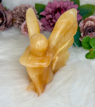 Load image into Gallery viewer, Orange Calcite Fairy Carving - Jumbo
