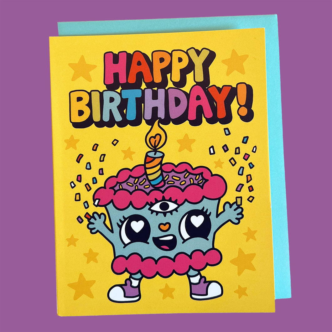 Greeting Card - Happy Birthday Cake