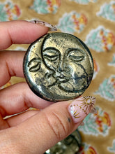 Load image into Gallery viewer, Carved Sun/Moon Face Flatback
