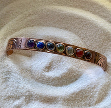 Load image into Gallery viewer, Magnetic Copper Bracelet - Chakra Stones
