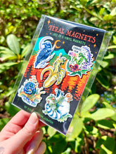 Load image into Gallery viewer, Creature Magnet Set - Feral Nature PNW Raven Slug Raccoon
