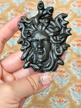 Load image into Gallery viewer, Medusa Carving - Goldsheen Obsidian
