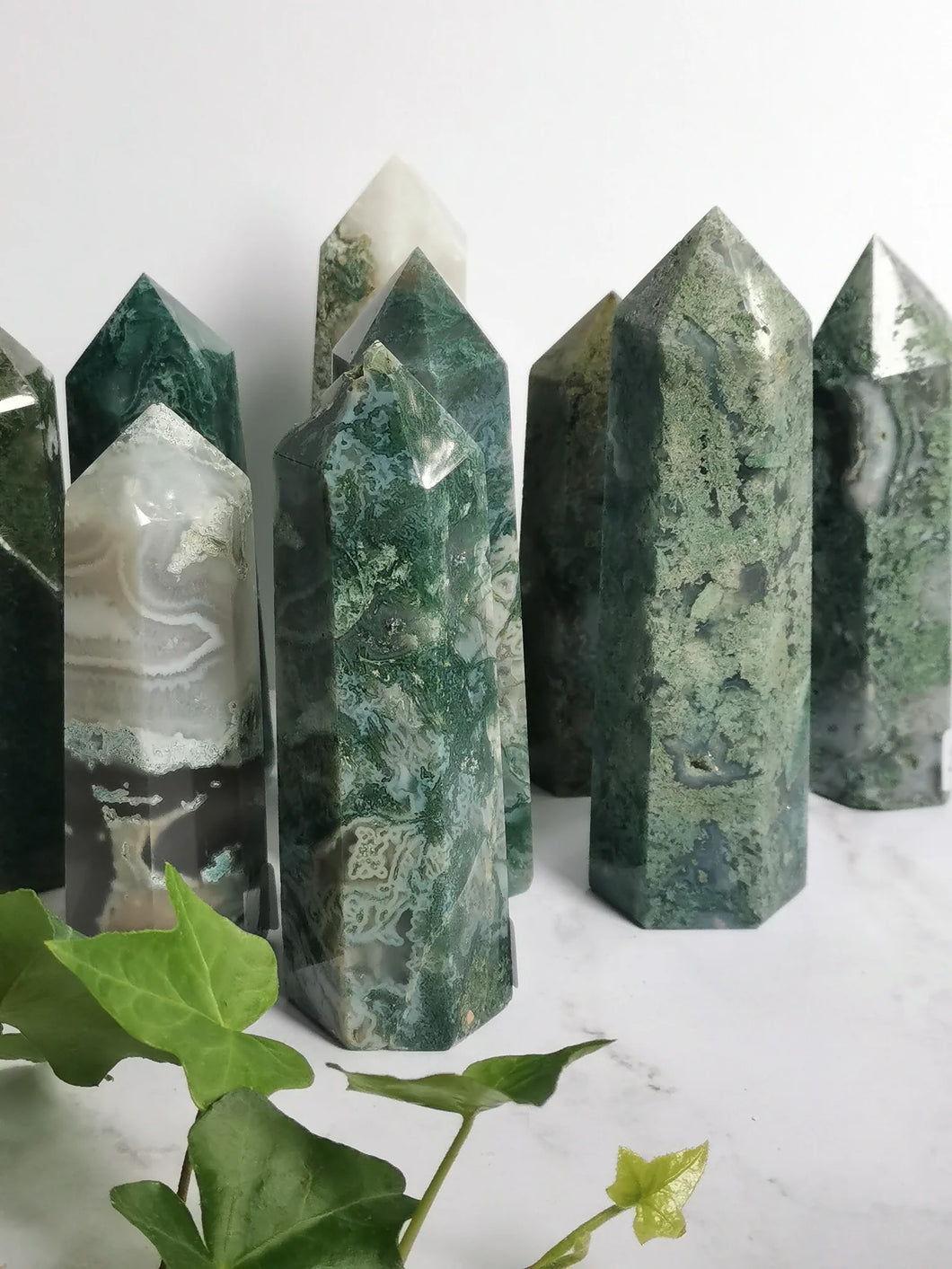 Moss Agate Towers - Large