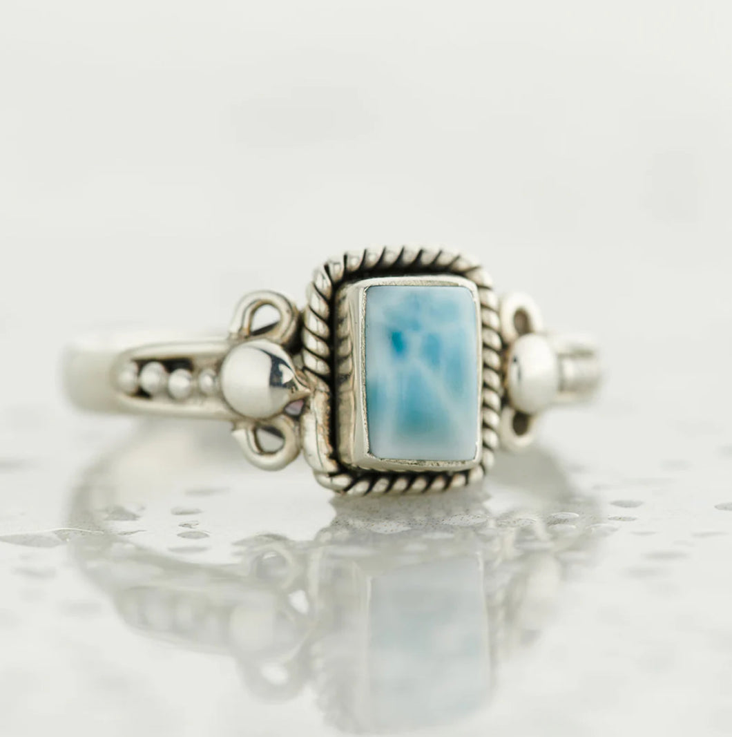 LARIMAR STERLING SILVER “ORION” RING