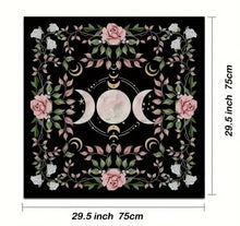 Load image into Gallery viewer, Altar Cloth - Triple Moon Roses (30x30”)
