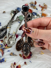 Load image into Gallery viewer, Witchy Spoons with Crystal Heart Topper
