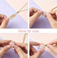 Load image into Gallery viewer, Metal Capture Net for Crystals - Necklace
