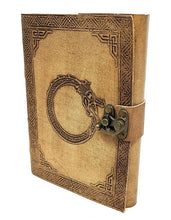 Load image into Gallery viewer, Dragon Ring of Fire Leather Journal 5x7&quot;

