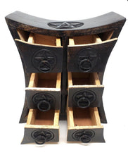 Load image into Gallery viewer, Wooden Pentacle 6 Drawer Chest

