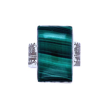 Load image into Gallery viewer, Malachite “Sacred Tribe” Square Sterling Silver Ring
