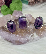 Load image into Gallery viewer, Amethyst Star Sterling Silver Rings
