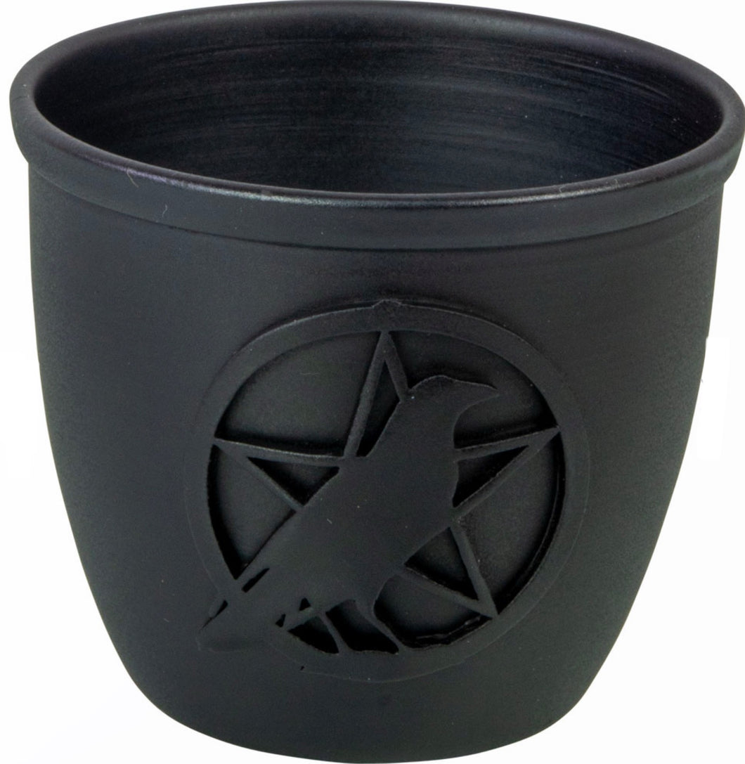 Black Metal Chime Candle Holder Pot