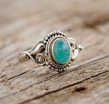 Load image into Gallery viewer, “Dahlia” Natural Stone Sterling Silver Rings
