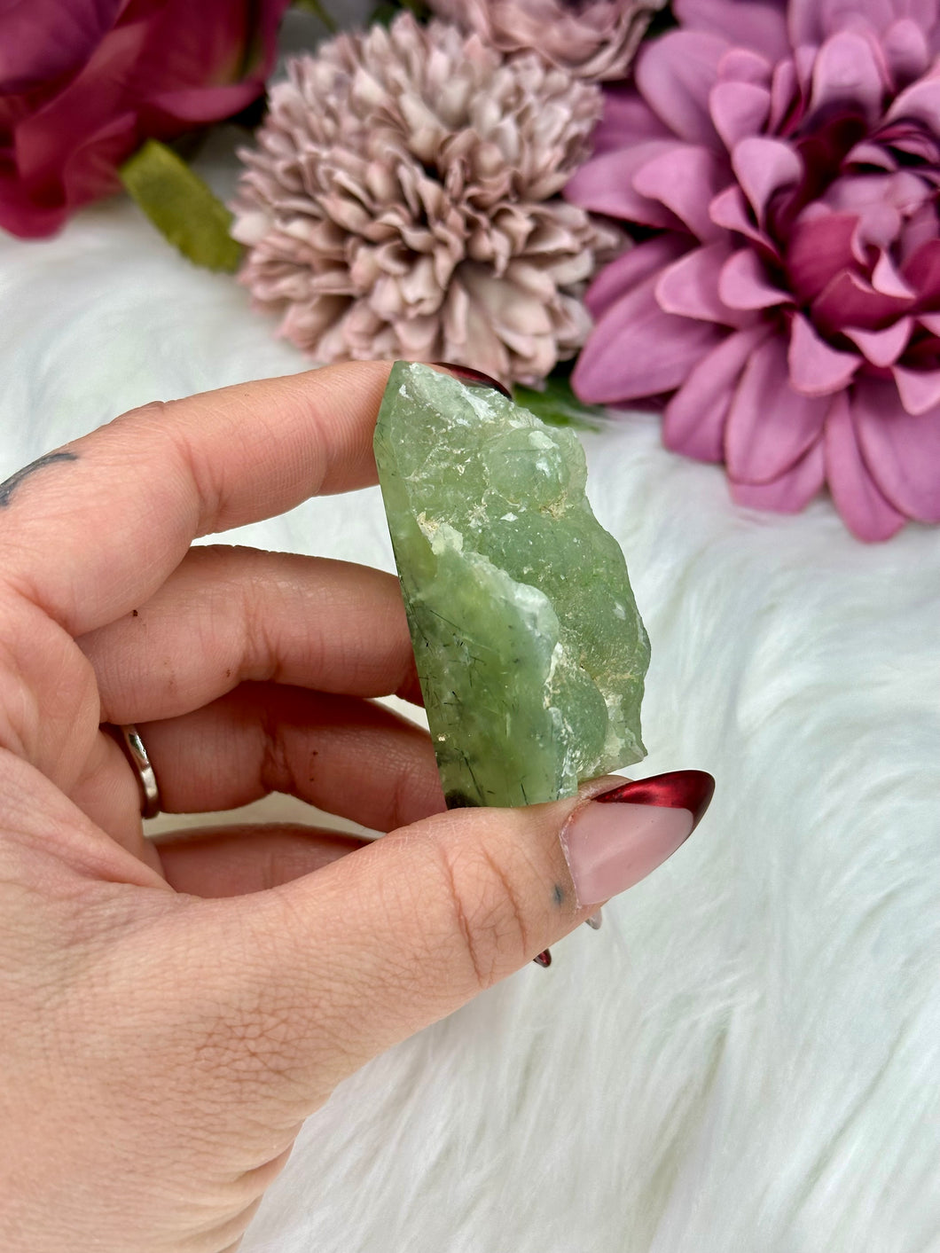 Prehnite with Epidote tower