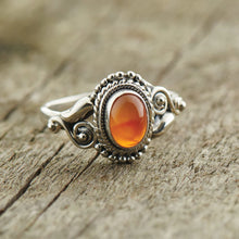 Load image into Gallery viewer, “Dahlia” Natural Stone Sterling Silver Rings
