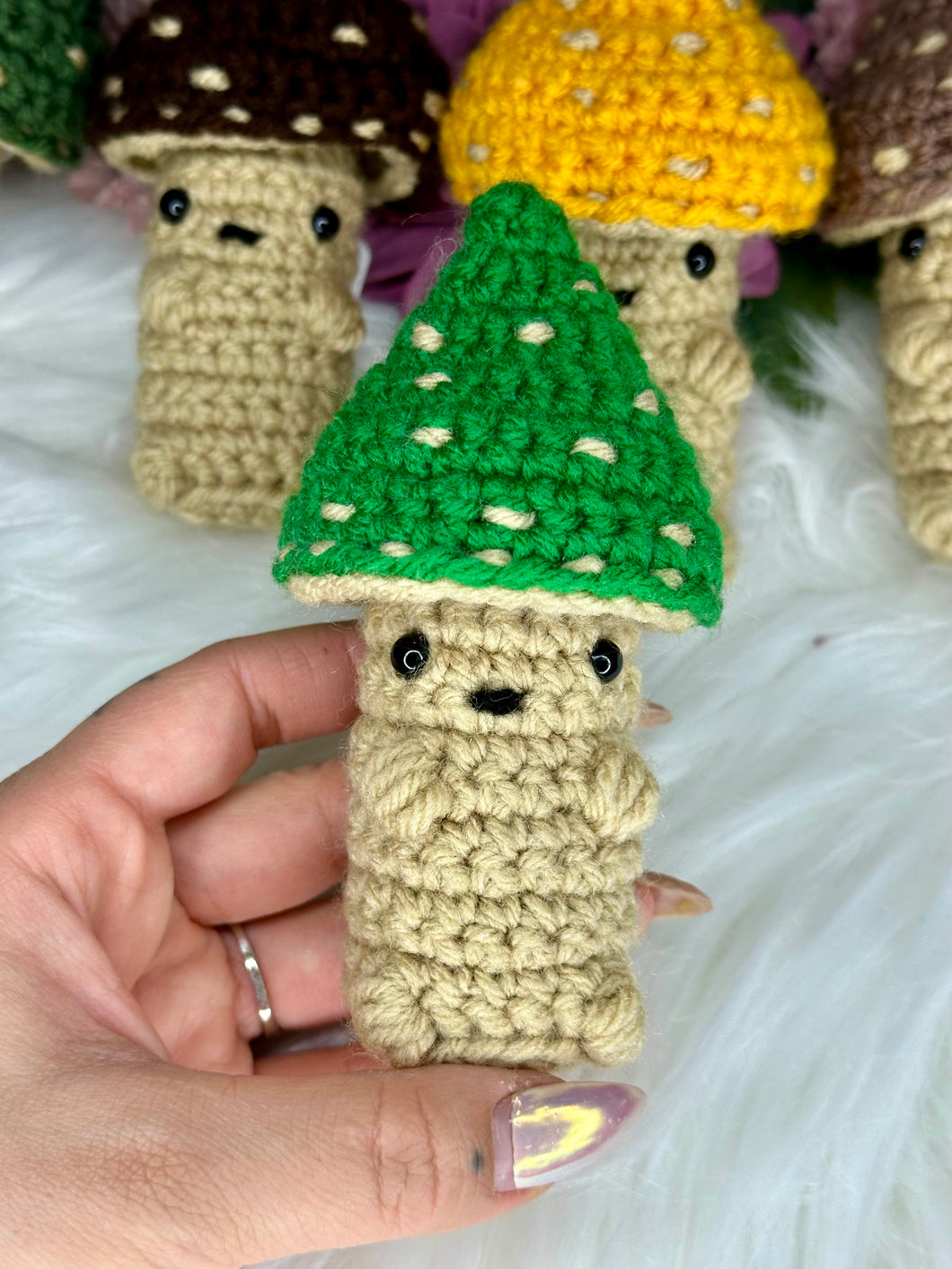 Crocheted Pop-Up Mushroom Baby