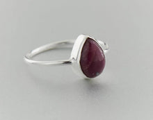 Load image into Gallery viewer, Thin band Teardrop Sterling Silver Rings
