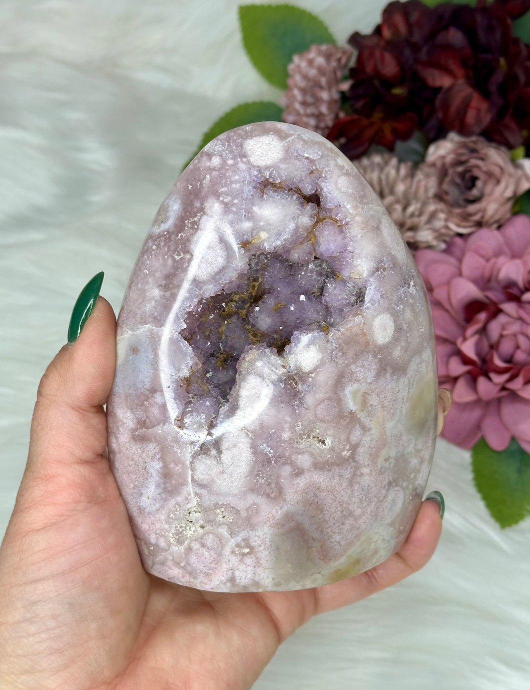 Pink Amethyst Flower Agate Freeforms