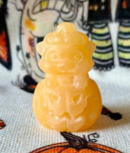 Load image into Gallery viewer, Orange Calcite Pumpkin Cat Jack-o’-lantern Kitty
