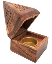 Load image into Gallery viewer, Wooden Temple Cone/Charcoal Burner
