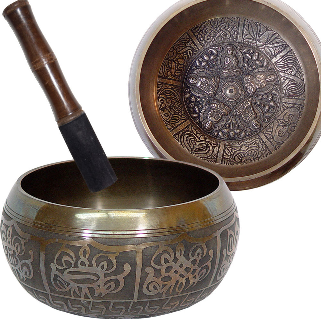 Five Buddhas Singing Bowl - 6.25”