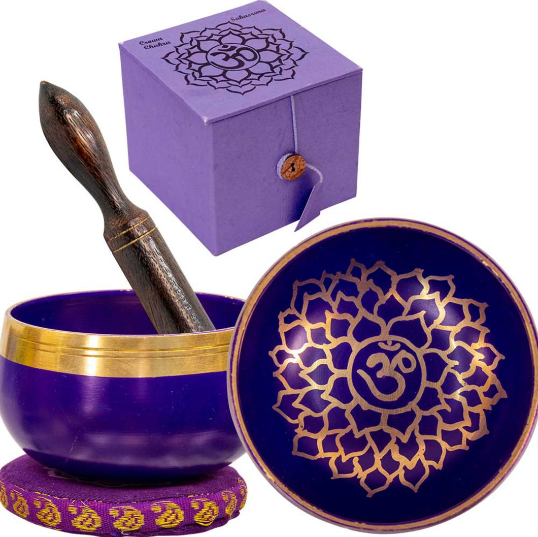 Mini Chakra Singing Bowl Purple - Crown