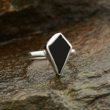 Load image into Gallery viewer, Gemstone Shield / Kite Sterling Silver Rings
