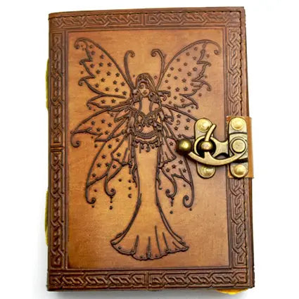 Fairy with Star Wings Leather Embossed Journal