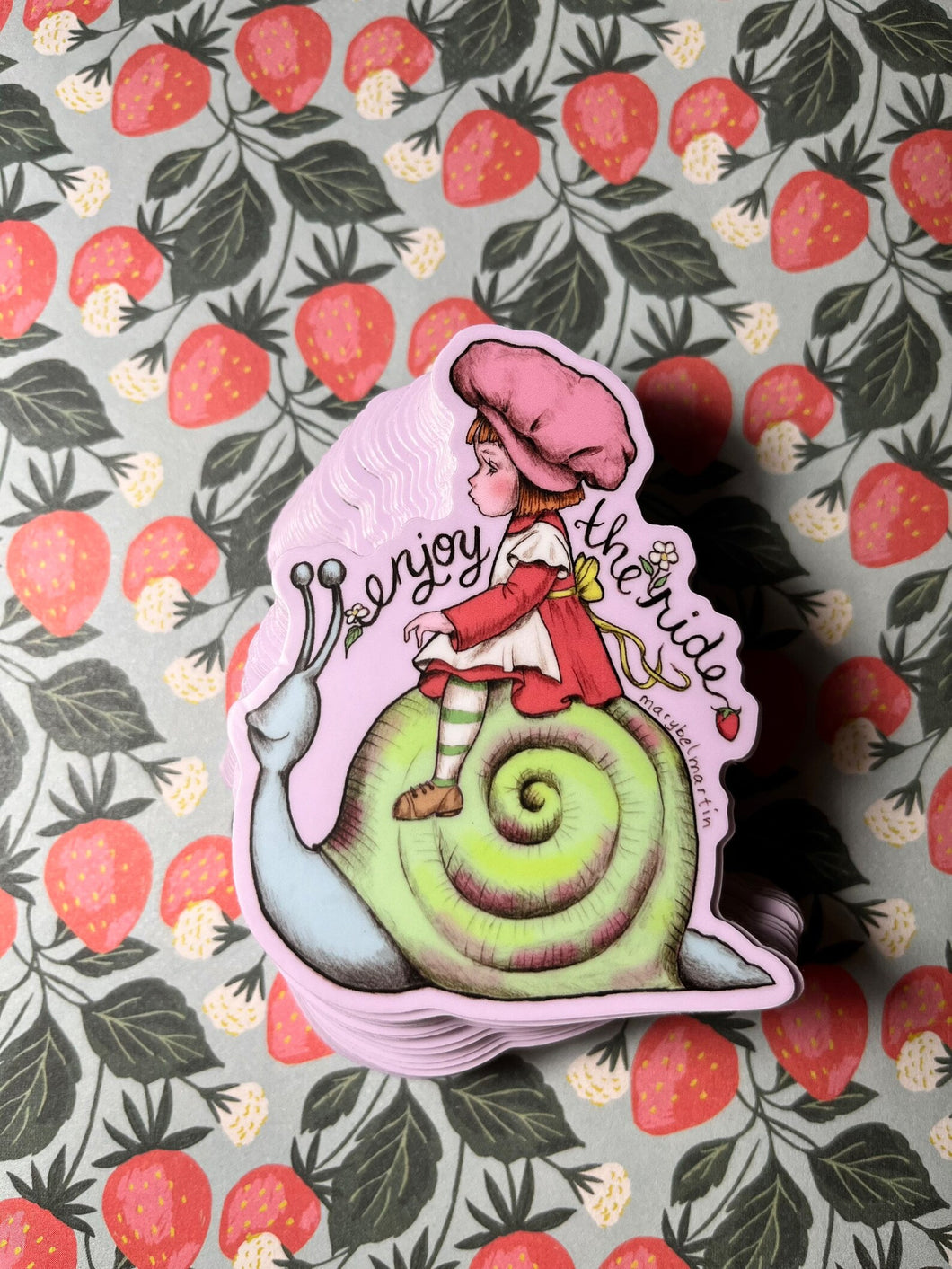 Enjoy the Ride - vinyl sticker by Marybel Martin
