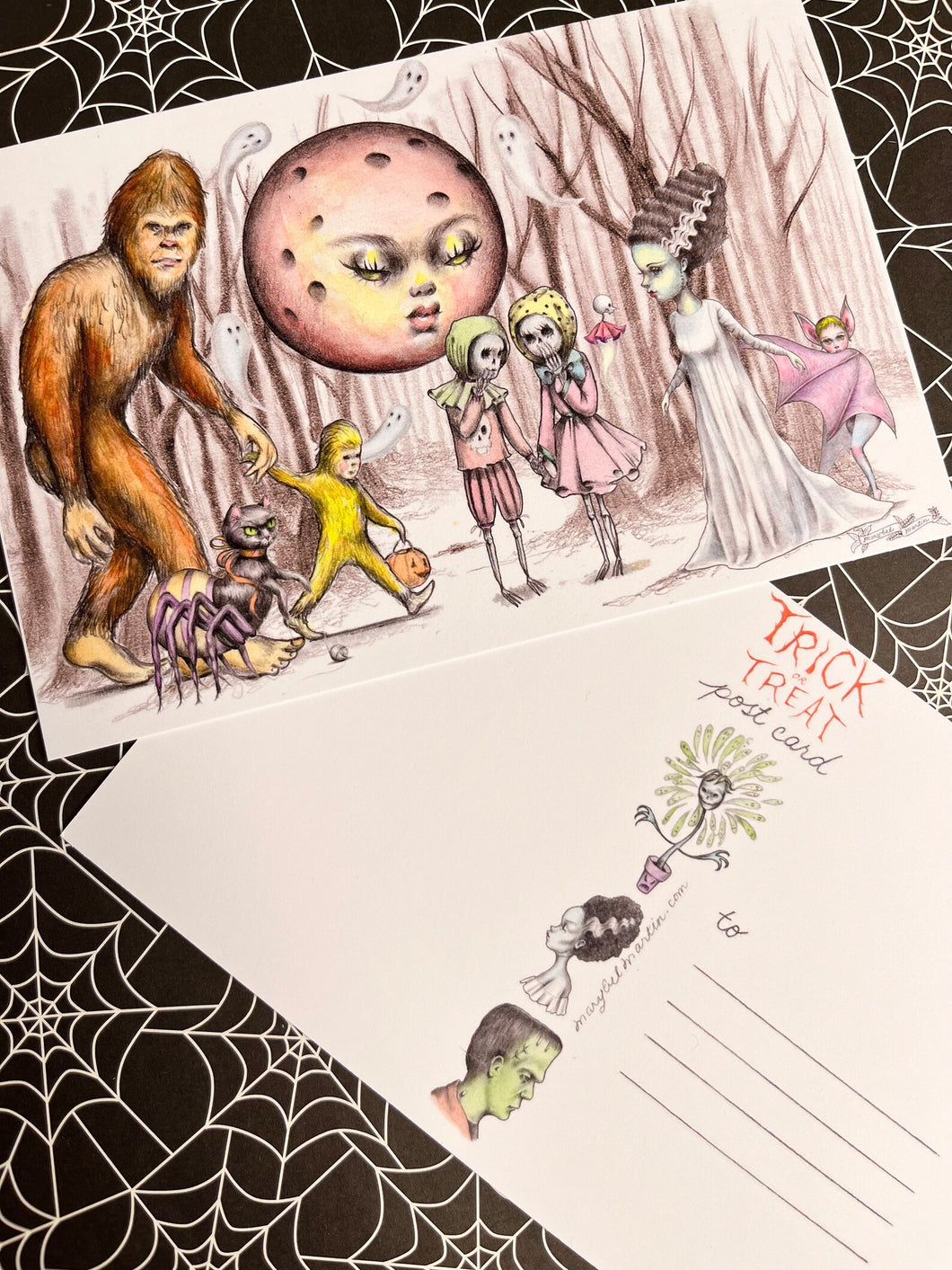 The Misfit Gang- Trick or Treat - postcard - 4 x 6