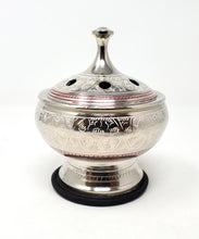 Load image into Gallery viewer, Brass Charcoal Resin Burner w/ coaster &amp; lid
