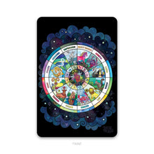 Load image into Gallery viewer, Astrology Wheel mini art print by Rachel Beyer 4x6
