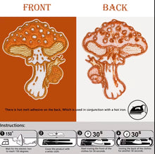 Load image into Gallery viewer, Vintage style Snail Mushroom Embroidered Iron-on Patch
