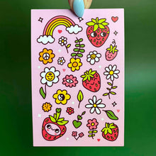 Load image into Gallery viewer, Postcard - Strawbebby Strawberry
